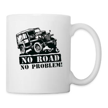 No road no problem I 4x4 vehicle in the mud - Mug - white - Right