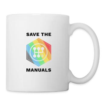 Save the manuals - Drift Motorsport T-Shirt - Tasse - Weiß - Rechts