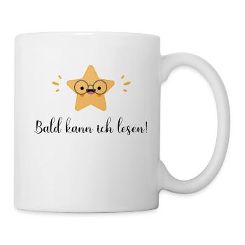Bald kann ich lesen - Tasse - Weiß - Rechts