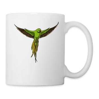 Perroquet perroquet oiseau - Mug blanc - blanc - Droite