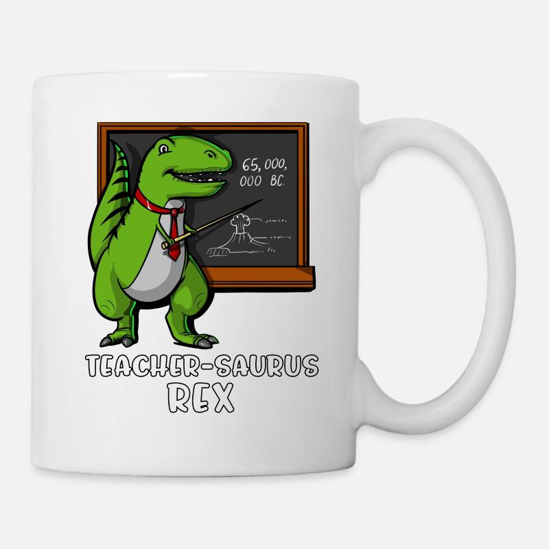École des professeurs de sciences des dinosaures T-Rex - Mug blanc - blanc