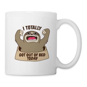 I Totally Got Out Of Bed Today Funny Sloth - Mug - white - Right