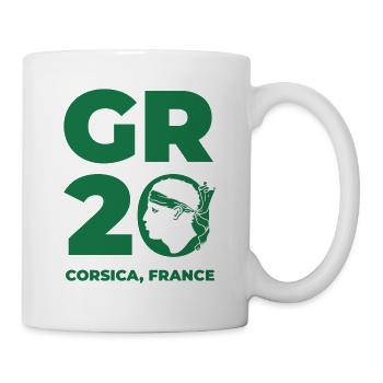 GR 20 randonnée longue distance - Corse, France - Mug blanc - blanc - Droite