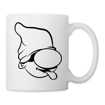 Zwerg lustig witzig zunge strecken - Tasse - Weiß - Rechts