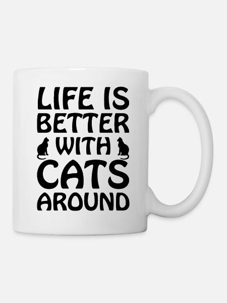chat - Mug blanc - blanc