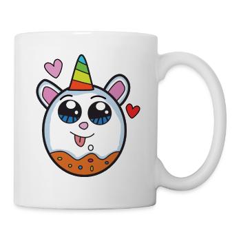 Donut Licorne Kawaii - Mug blanc - blanc - Droite