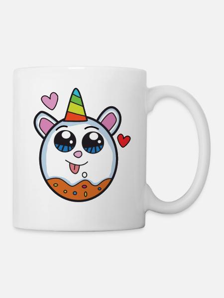 Einhorn Donut Kawaii - Tasse - Weiß
