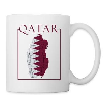 Cool state Qatar country outline contour Doha gift - Mug - white - Right
