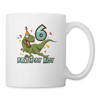 Dino 6 anniversaire - Mug blanc - blanc - Droite