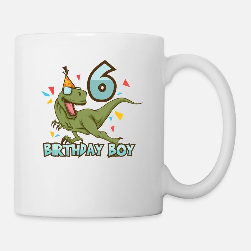 Dino 6 Birthday - Mug - white