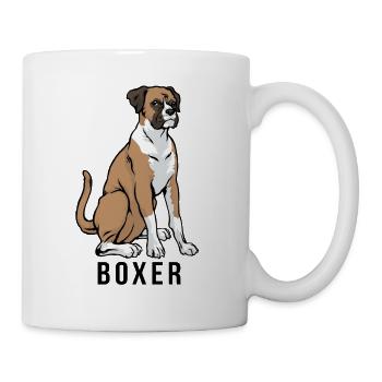 Chien boxer - Mug blanc - blanc - Droite