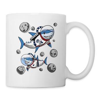 Shark Astronaut Space Cosmic Galaxy - Mug - white - Right
