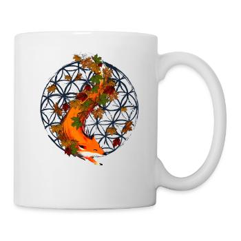 Watercolor Fox Animal Flower Of Life - Mug - white - Right