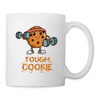 Harter Keks Plätzchen Fitness Training Sport Gym - Tasse - Weiß - Rechts
