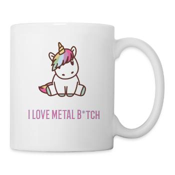 Metal Rock Einhorn - Tasse - Weiß - Rechts
