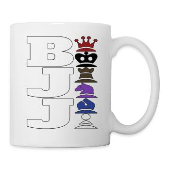 BJJ Brazilian Jiu Jitsu chess figures - Mug - white - Right