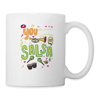 Shirt de danse salsa cool et coloré design pour - Mug blanc - blanc - Droite