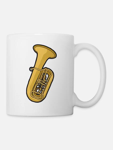 TUBA Tubist Tubistin Horn Waldhorn Blechbläser - Tasse - Weiß