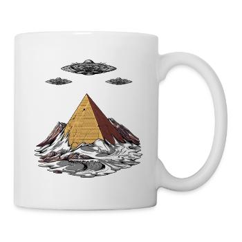Ausländische Verschwörung der ägyptischen Pyramiden die Antarktis UFO - Tasse - Weiß - Rechts