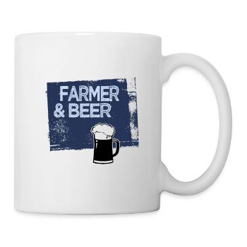 Farmer & Bier - Tasse - Weiß - Rechts