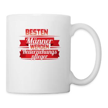 Die besten Männer werden Heilerziehungspfleger - Tasse - Weiß - Rechts