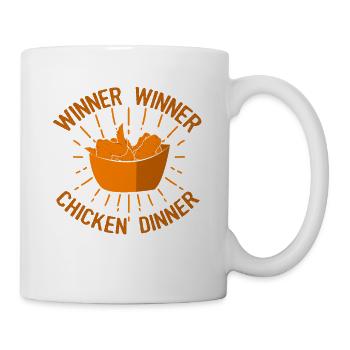 Winner Winner Poulet dinner Dinner Cadeau - Mug blanc - blanc - Droite