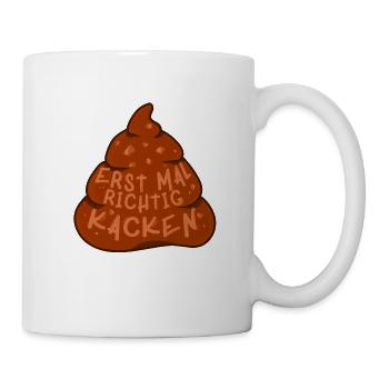 D’abord, c’est un tas de merde. - Mug blanc - blanc - Droite