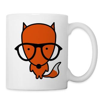 schlauer Fuchs - Tasse - Weiß - Rechts