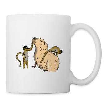 Capybara gift cute animal squirrel monkey - Mug - white - Right