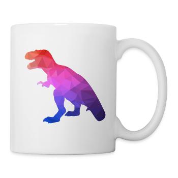 Geometrisches Tier Geometric Dino Dinosaurier - Tasse - Weiß - Rechts