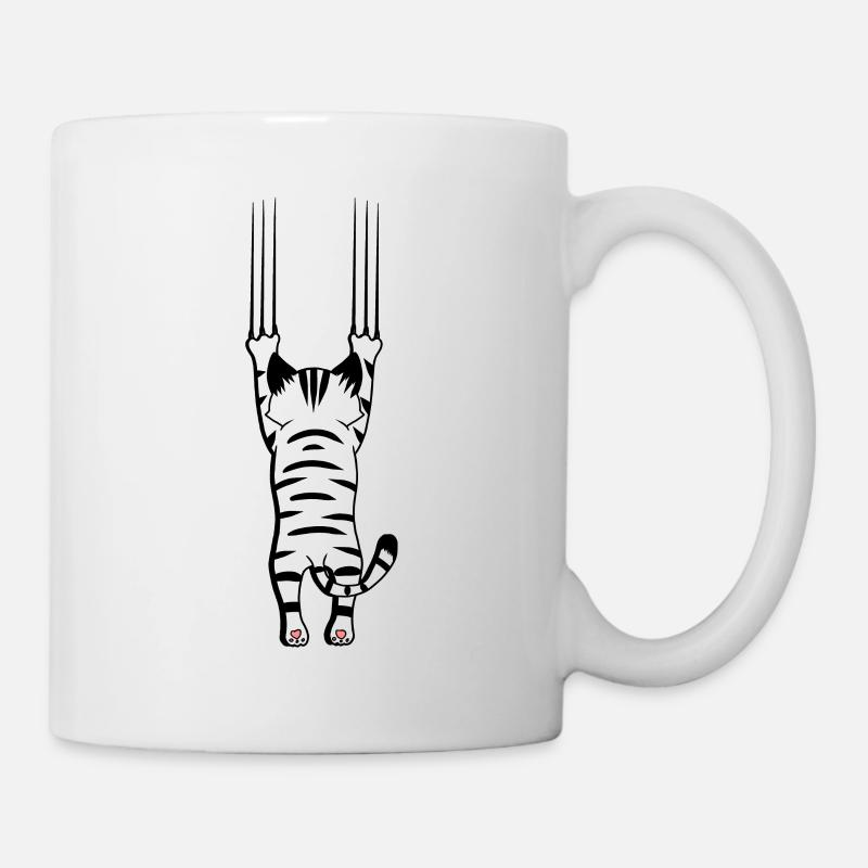 Chat Chats Griffes Amis animaux Animaux Noël - Mug blanc - blanc