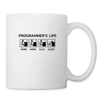 Programmer's Life Programmierer T-Shirt - Tasse - Weiß - Rechts