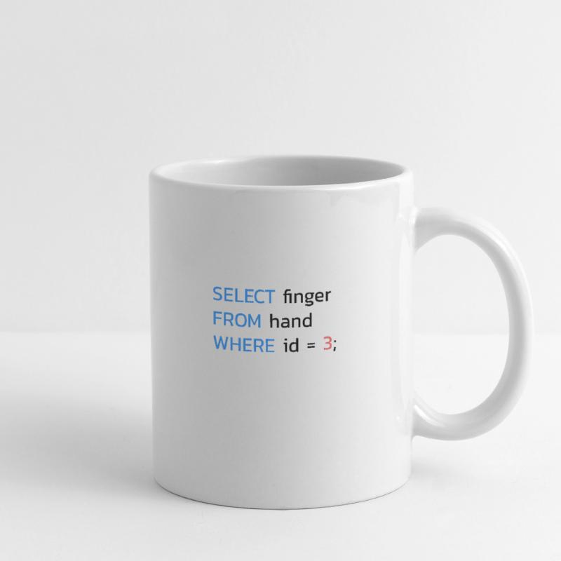 Funny SQL Middle Finger Developer Mug