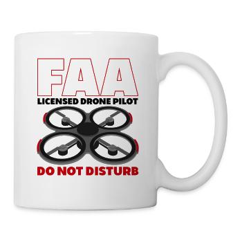 Pilote de drone autorisé par la FAA - Mug blanc - blanc - Droite