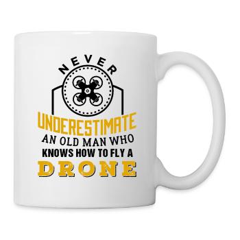 Cool Old Man Drone Pilotow T - Tasse - Weiß - Rechts