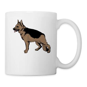 Deutscher Schäferhunde - Tasse - Weiß - Rechts