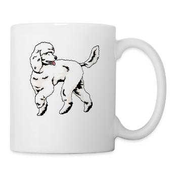Caniche chien - Mug blanc - blanc - Droite