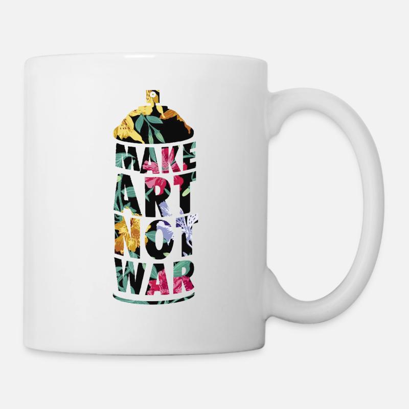 Make art not war - Mug - white