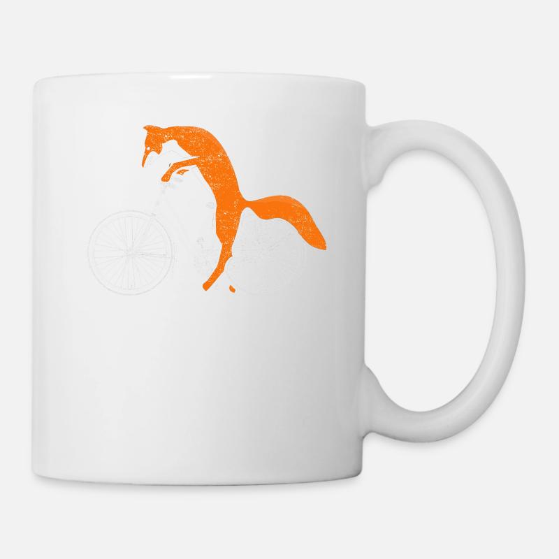 Fuchs Fahrrad Radl witzig Geschenk - Tasse - Weiß