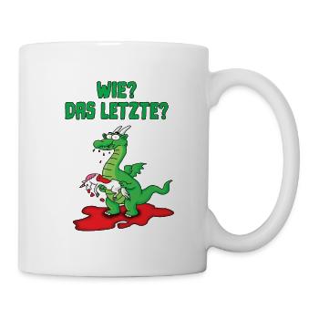 Wie? Das LETZTE? Einhorn Drachen - Mug blanc - blanc - Droite