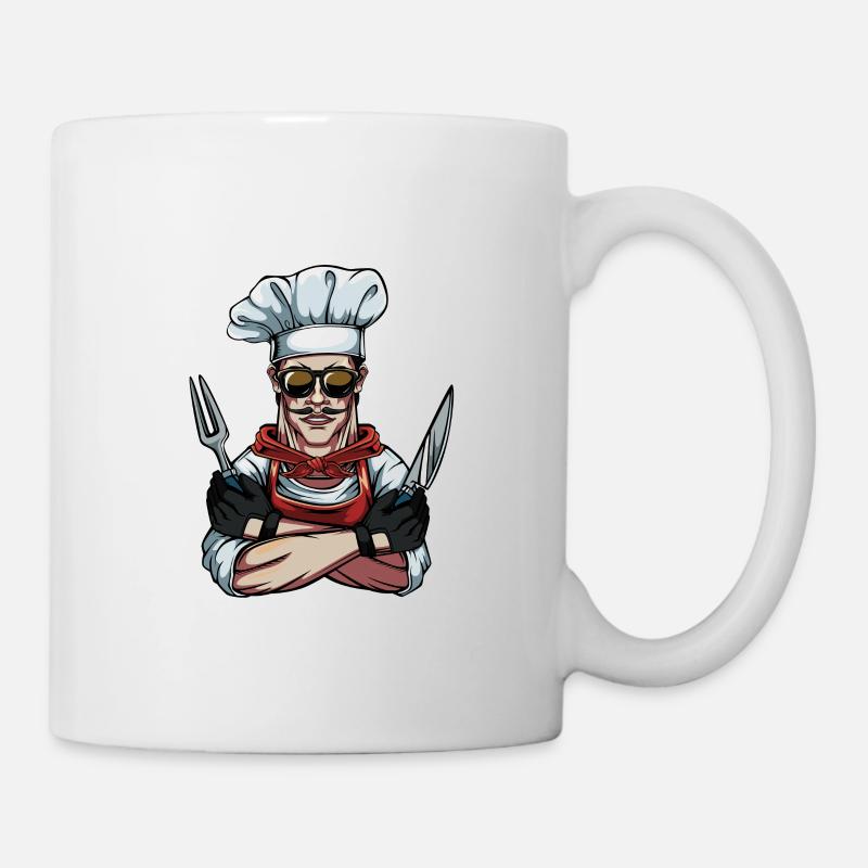Cool chef chef cooks chef hat - Mug - white