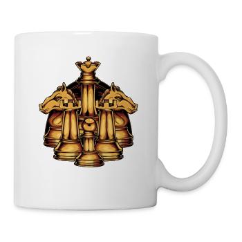 Pièces d'échecs cool - Mug blanc - blanc - Droite