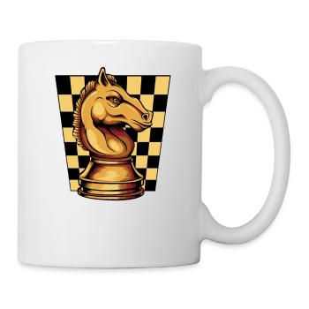 Pièce d'échecs Springer Chessboard - Mug blanc - blanc - Droite
