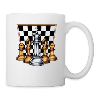 King Lady Runner Tower Springer Bauer Chessboard - Mug - white - Right