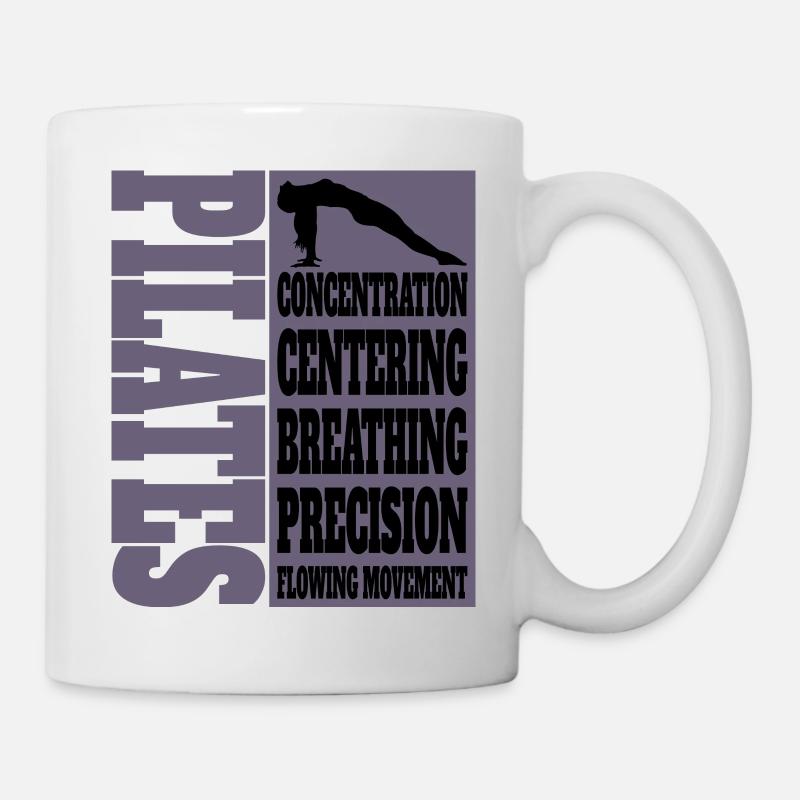 Pilates Concentration Centering Breathing - Tasse - Weiß