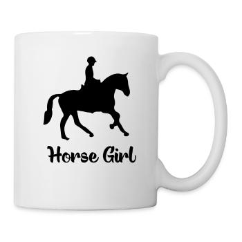 Pferdemaedchen geschenk tshirt sprueche - Tasse - Weiß - Rechts