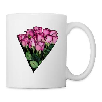 Blumen vom Floristen Geschenkidee für Liebende - Tasse - Weiß - Rechts