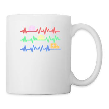 Rescue Service Emergency Call Sani Gift · Heartbeat - Mug - white - Right