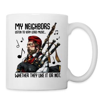 Cool Dudelsack Lustige Sprüche Sackpfeife Geschenk - Tasse - Weiß - Rechts