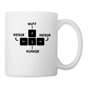 Computer Spieler T-Shirt Dialekt Sachsen sächsisch - Tasse - Weiß - Rechts